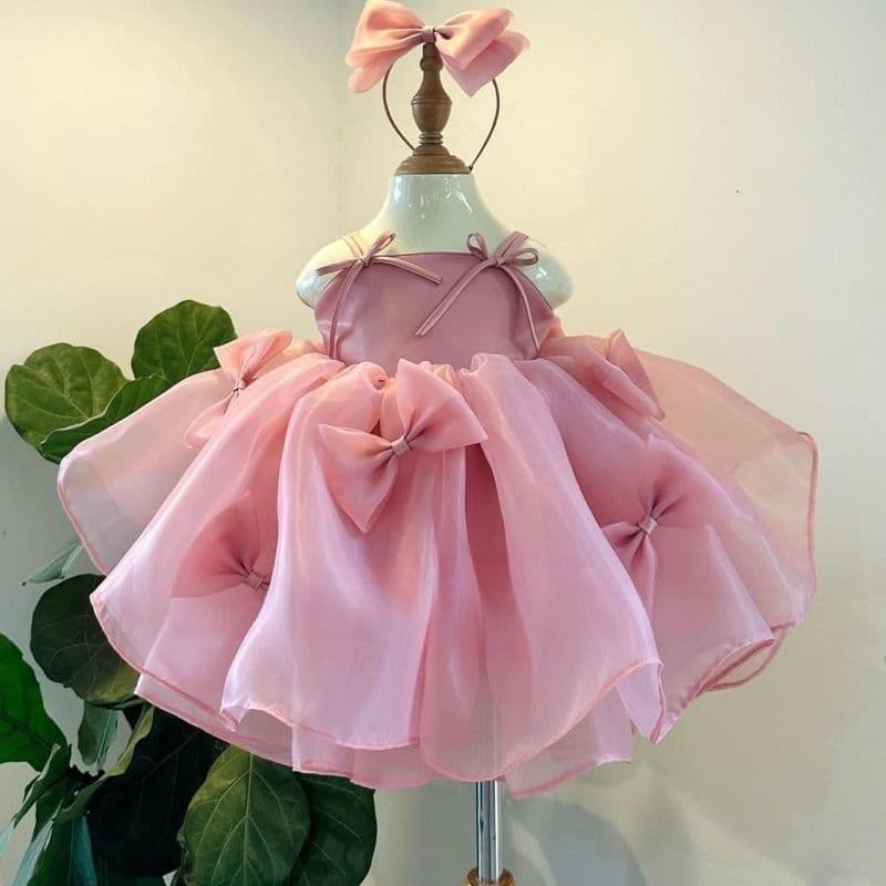 Bow Tutu Dress + Headband (4 colors)