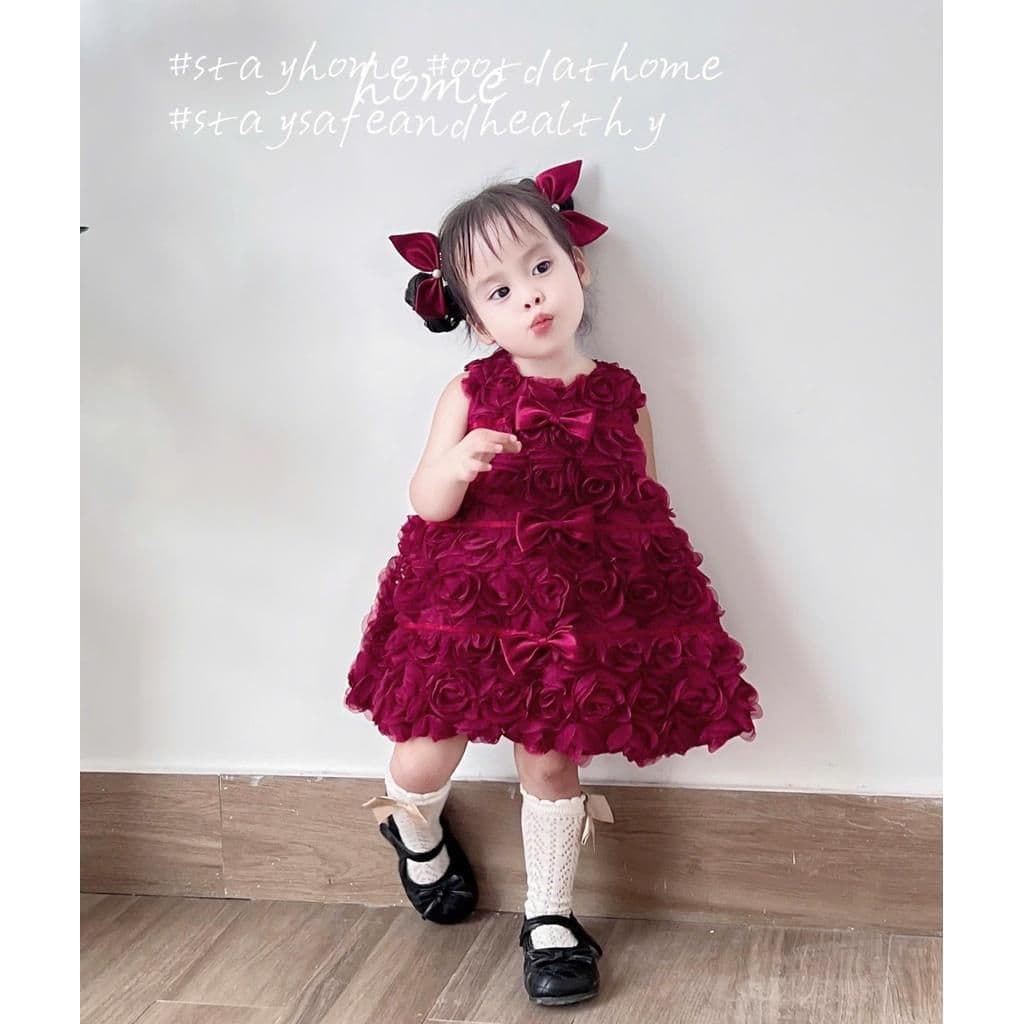 3D Rose Bow Dress (hair clip)